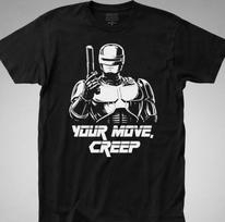 Robocop Your Move Creep T-Shirt 1988 robot ed209 omni movie murphy detroit film XXL