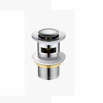 Basin Waste Click-Clack Slotted Unslotted Dome Brass Sink Pop Up Plug Push white