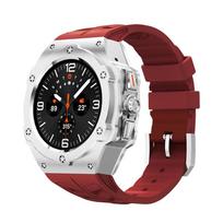 Luxury Modification Kit for Samsung Galaxy Watch Ultra 47mm Stainless Steel Case Silicone Strap for Ultra 47mm DIY Accessorie