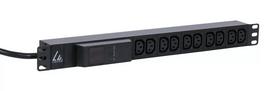 Lanview LVR261877 maitinimo skirstytuvas (PDU) 10 AC lizdų 1U juodas