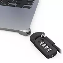 Compulocks Ledge adapteris MacBook Air 15 colių M2 M3 kombinuotai spynai, sidabrinis