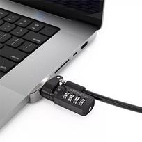 Compulocks Ledge Lock adapteris MacBook Pro 16 colių M1 M2 M3 su kombinuotu kabelio užraktu sidabrinis