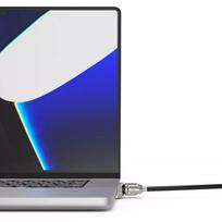 Compulocks Ledge Lock Adapter, skirtas MacBook Pro 16 colių M1 M2 M3, raktinis kabelio užraktas, sidabrinis