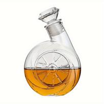 Turbo Whiskey Decanter Unique Car Wheel Design Glass Liquor with Diamond Stopper for Whiskey Scotch Gifts for Men Car Enthusiast