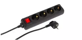 MicroConnect MC-GRU00415BS ilgintuvas 1,5 m 4 lizdai Juodas