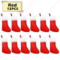 12-60PCSChristmas Stockings Stuffer Xmas Tree Home Fireplace Hanging Socks Gift Candy Bag 2026 New Year Party  Decoration as show