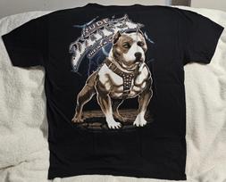 PITBULL TERRIER SPIKED COLLAR RUDE DOGS THE NEW BREED LIGHTNING T-shirt Tops Tees Unisex XL
