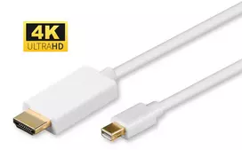 MicroConnect MDPHDMI2-4K vaizdo kabelio adapteris 2 m Mini DisplayPort → HDMI A tipas (standartinis) baltas