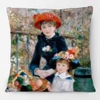 Pierre Auguste Renoir Boating Party Woman Girl Portrait Painting Cushion Covers Decorative Pillows For Sofa 45X45Cm Peach skin 18*18(CM)-1Pcs