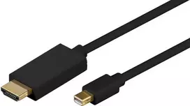 MikroConnect MDPHDMI3B vaizdo kabelio adapteris 3 m Mini DisplayPort – HDMI A tipo (Standartinis) Juodas