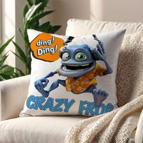 C-Crazy Frog Dj Ding D-Ding Cushion Cover For Pillow Printing Sofa Decoration Home Car Room Coffee Shop Office Nordic Simplicity Peach skin 18*18(CM)-1Pcs