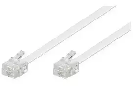 Telefono laidas Microconnect MPK191W RJ-11 15 m baltas