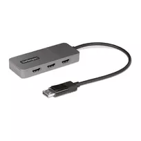 StarTech.com 3 prievadų MST šakotuvas – DisplayPort į 3x HDMI, trys 4K 60Hz monitoriai, DP 1.4 kelių monitorių vaizdo adapteris, 30 cm įmontuotas kabelis, maitinamas per USB, tik Windows