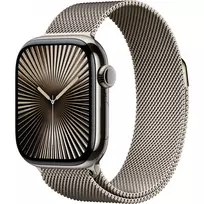 APPLE Watch Series 10 GPS + Cellular 42mm Titanium Naturalus korpusas su Natural Milanese apyranke