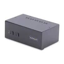 StarTech.com 2 prievadų dviejų monitorių DisplayPort KVM jungiklis, 4K 60Hz, 2x USB 5Gbps šakotuvas, 2x USB 2.0 HID prievadai, perjungimas klavišais ir mygtuku, TAA atitiktis, ESD 3 lygio apsauga