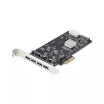 StarTech.com 4 prievadų USB PCIe kortelė, USB 3.2 5Gbps, PCI Express išplėtimo kortelė su 4 nepriklausomais USB valdikliais, 4x USB-A prievadai, Windows/macOS/Linux