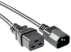 Microconnect PE0191410 maitinimo ilginimo laidas, C19 – C14, 1 m, juodas