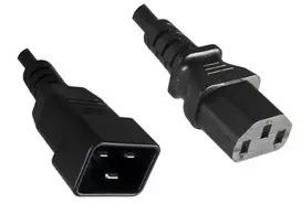 Microconnect PE030610 maitinimo laidas, 1 m, C13 kištukas, C20 lizdas, juodas