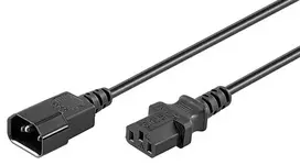 Microconnect PE040612 maitinimo laidas juodas 1,2 m C13 kištukas C14 kištukas