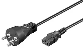Microconnect PE12041R maitinimo laidas, juodas, 1 m, C13 jungtis