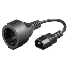 Microconnect PE130075 maitinimo laidas juodas 0,23 m C14 jungtimi