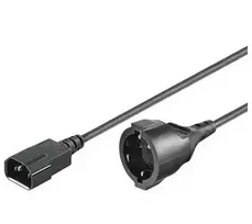 Microconnect PE130100 maitinimo laidas 1 m C14 jungtimi juodas