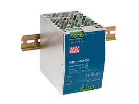 LevelOne 48V nuolatinės srovės pramoninis maitinimo šaltinis, 480W, DIN bėgiui, PoE paruoštas