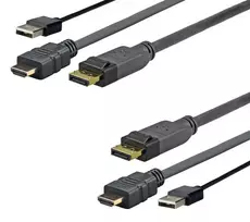 Vivolink PROHDMIUSBDP1 vaizdo kabelio adapteris 1 m DisplayPort HDMI + USB juodas