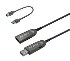 Vivolink PROUSB3AAF50 USB 3.2 Gen 1 (5Gbit/s) optinis šviesolaidinis USB A laidas, 50 m, juodas