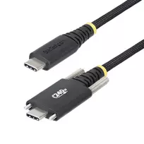 StarTech.com 2m USB-C įkrovimo laidas su šoniniais fiksavimo varžtais, 240W (5A) PD EPR, dvigubas silikono/pintas apvalkalas, USB 2.0, USB-IF sertifikuotas, tvirtas USB-C įkrovimo laidas
