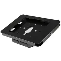 StarTech.com Secure Tablet Stand – Užrakinamas planšetinio kompiuterio stovas, montuojamas ant stalo ar sienos, juodas, 24,6 cm (9,7 colio), 9,7 colio iPad, plienas, 1,3 cm, raktas