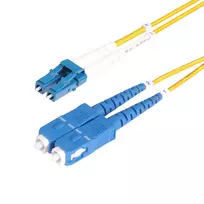 StarTech.com 15m (49.2ft) LC į SC (UPC) OS2 vienmodis dvipusis šviesolaidinis kabelis, 9/125µm, 100G, atsparus lenkimui, maži įterpimo nuostoliai - LSZH šviesolaidinis trumpiklis