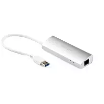 StarTech.com 3 prievadų nešiojamas USB 3.0 šakotuvas su Gigabit Ethernet - įmontuotas kabelis