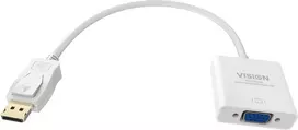Vaizdo kabelio adapteris Vision TC-DPVGA 0,22 m VGA DisplayPort Baltas