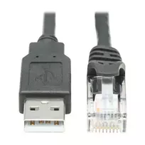 EATON TRIPPLITE USB-A į RJ45 Rollover konsolės kabelis M/M – suderinamas su Cisco, 250 Kbps, 6ft (1,83 m), juodas (U009-006-RJ45-X)