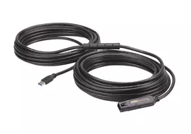 ATEN UE3315A USB 3.2 Gen 1 aktyvusis ilginamasis laidas, USB-A (kištukas) į USB-A (lizdas) su fiksatoriumi, 15 m, juodas