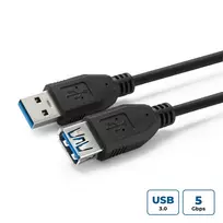 Microconnect USB3.0AAF05B USB ilginimo kabelis USB 3.2 Gen 1 (3.1 Gen 1) 0,5 m USB A juodas
