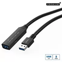 Microconnect USB3.0AAF15A USB 3.2 Gen 1 aktyvus ilginimo laidas 15 m, USB A - USB A, juodas