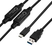 Microconnect USB3.1CA10AMP USB laidas USB 3.2 Gen 1 (3.1 Gen 1) 10 m USB C USB A juodas