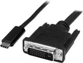 Microconnect USB3.1CDVI18B 1,8m USB C į DVI-D juodas vaizdo kabelis-adapteris