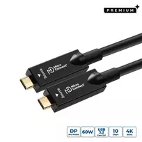 MicroConnect USB3.2CC10OP USB-C aktyvus optinis kabelis 10 m, USB 3.2 Gen 2, juodas