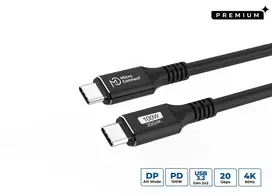 Microconnect USB3.2CC5 USB-C į USB-C kabelis, USB 3.2 Gen 2, 5 m, 100 W, 4K 60 Hz, juodas