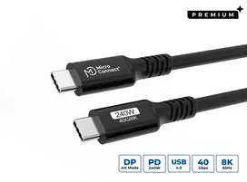 USB C laidas Microconnect USB4CC15-240W 1,5 m USB 4 40Gbit/s juodas