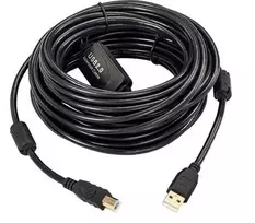 MicroConnect USBAB15B-ACTIVE aktyvus USB 2.0 kabelis 15 m, USB A – USB B, juodas