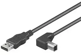 MicroConnect USBAB3ANGLED USB laidas USB 2.0 3 m USB A USB B juodas