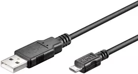 Microconnect USBABMICRO1 USB 2.0 laidas 1 m USB A – Micro-USB B juodas