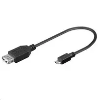 Microconnect USBABMICRO2 USB laidas USB 2.0 0,2 m USB A Micro-USB B juodas