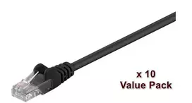 Microconnect V-UTP510SVP tinklo kabelis 10 m, Cat5e, U/UTP, juodas