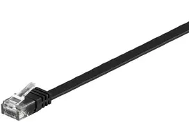 Microconnect V-UTP6015S-FLAT plokščias tinklo kabelis 1,5 m Cat6 U/UTP juodas