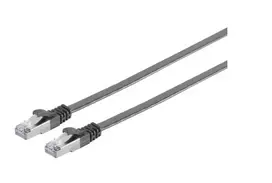 Tinklo kabelis Microconnect V-UTP6A02S-FLAT RJ-45 Cat6a 2m Juodas